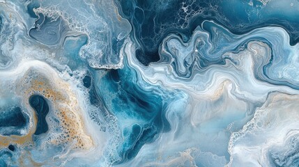 Poster - abstract ocean-inspired color swirls and textures