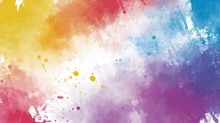 Poster - colorful paint splatters on background