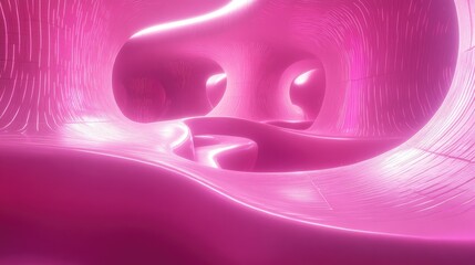 Poster - abstract deep pink glow with smooth transitions