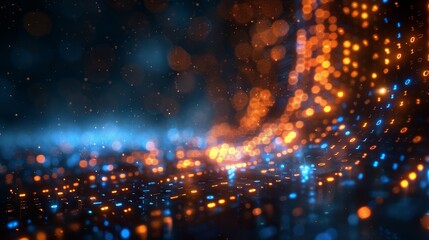 Poster - A blur of blue and yellow light adds a dynamic touch to the composition.