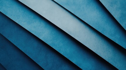 Poster - abstract geometric blue background in layers
