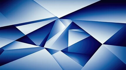 Poster - abstract geometric blue background for creative projects