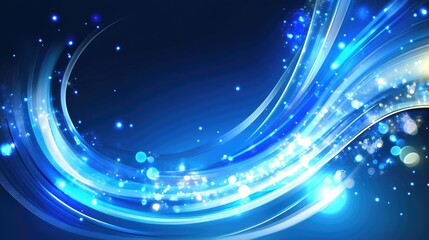 Poster - electric blue glow background for creative projects