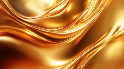 Poster - Glowing Golden Wave Background for Creative Projects