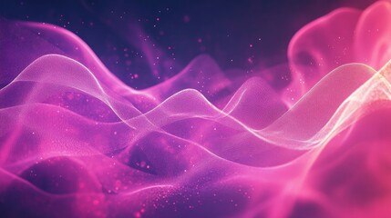 Poster - glowing pink wave pattern background