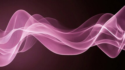 Poster - glowing pink wave pattern background