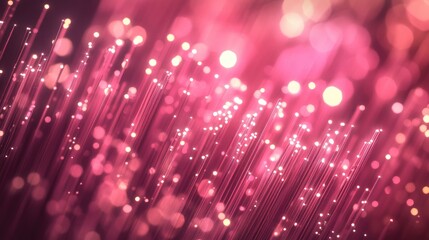 Poster - radiant pink light beams with soft glow effects