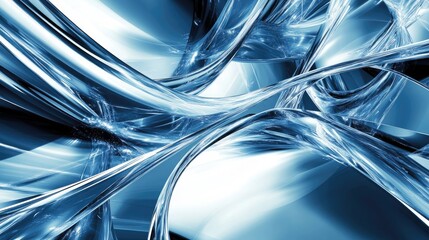 Poster - smooth blue glass texture for background use