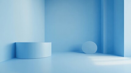 Poster - smooth azure background with rich blue elements