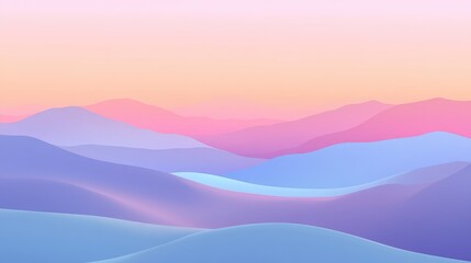 Poster - Soft Pastel Gradient Landscape Background