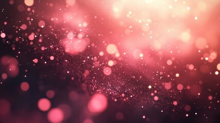 Poster - soft pink glow with bokeh light effects