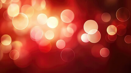 Poster - soft red gradient background with circular bokeh effects