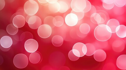 Poster - soft red gradient background with circular shapes