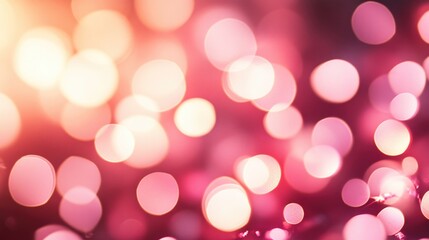 Poster - sparkling pink glow with bokeh light effects