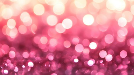 Poster - sparkling pink glow with beautiful bokeh light