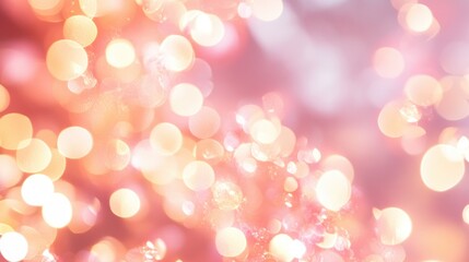Poster - sparkling pink bokeh light glow effect