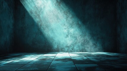 Poster - Textured Blue Wall Background with Soft Lighting