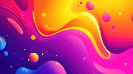Poster - vibrant abstract background with colorful splashes