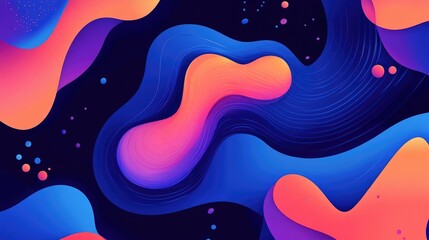 Poster - vibrant abstract background with colorful splashes