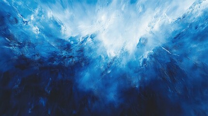 Poster - Vibrant Blue Gradient with Streaks of Light