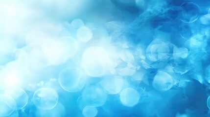 Poster - Electric Blue Abstract Background with Subtle Bokeh