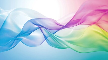 Poster - dynamic vibrant waves on colorful background