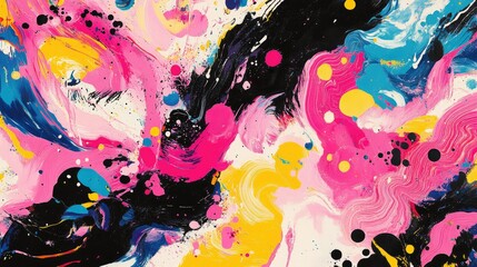 Poster - vibrant explosion of colors in abstract art