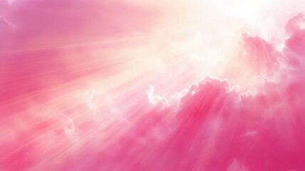 Poster - soft pink glowing background with vibrant rays
