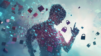 Aufkleber - Exploring the intersection of personal identity and digital security in a networked world the importance of silhouettes in cybersecurity awareness