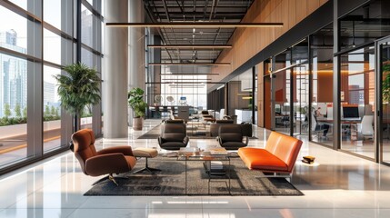 Poster - Modern Office Space with Professional Team Environment