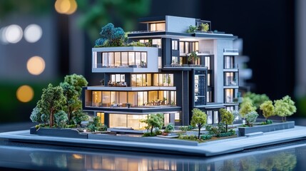 Poster - Innovative Modern Multifloor Residential Building Housing Project A Vision for Contemporary Living Spaces