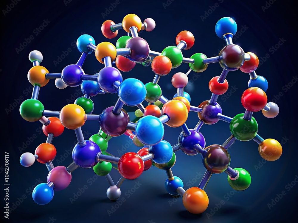 Threonine 3D Molecule Portrait - Stunning Molecular Structure of Amino ...
