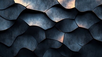 Poster - The unique textured surface features dark, wavy patterns that create a striking visual impact, ideal for contemporary architectural designs.