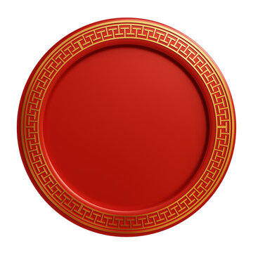 Chinese traditional frame ornaments 3d render illustration
