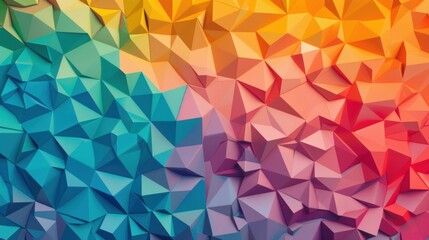 Poster - A vibrant display of colorful geometric shapes creates a striking abstract composition that captivates and inspires creativity in viewers