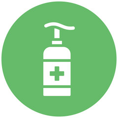 Wall Mural - Hand Sanitizer Bottle vector icon illustration of Infectious Diseases iconset.