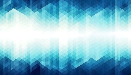 Poster - Abstract blue and white geometric background with a blurred center.