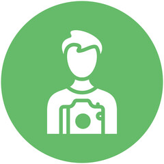 Sticker - Photographer vector icon illustration of Gig Economy iconset.