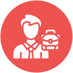 Sticker - Businessman vector icon illustration of Gig Economy iconset.