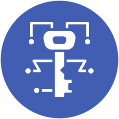 Poster - Digital Key vector icon illustration of Cryptocurrency iconset.