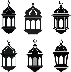 Islamic Lantern Vector design with transparent background, PNG, JPG