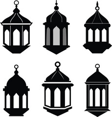 Islamic Lantern Vector design with transparent background, PNG, JPG