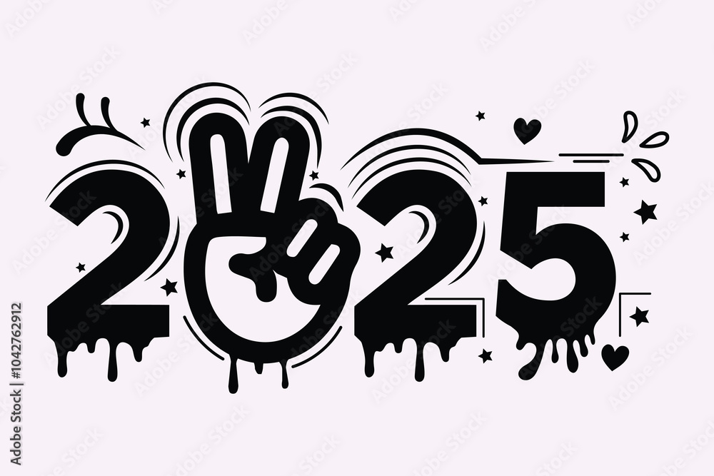 New years 2025, 2025 tshirt design, 2025 trending design, 2025 eps