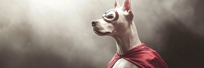 Canvas Print - A heroic dog in a cape and goggles, embodying a superhero persona.