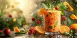 © Tevarplus - a glass of fruit and orange juice with splash