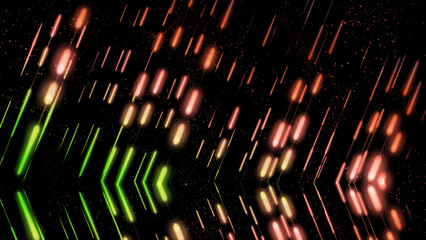 Poster - Abstract motion graphics decorative line background. Multi-colored Christmas abstract particles dot sparkles. Abstract floating particle background with copy space