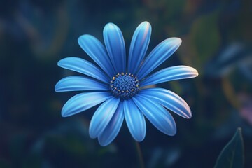 Wall Mural - Blue Flower Blooming in Soft Light