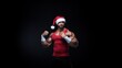 © lolya1988 - Santa Claus fitness trainer. A muscular man in a gym