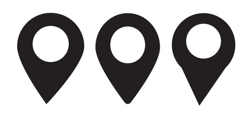 Poster - set of icons location pin, map pin, place, location, address, location icon. vector map pin, red pin