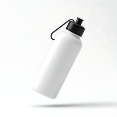 Wall Mural - Blank white water bottle mockup isolated on white background, product mockup packaging design 